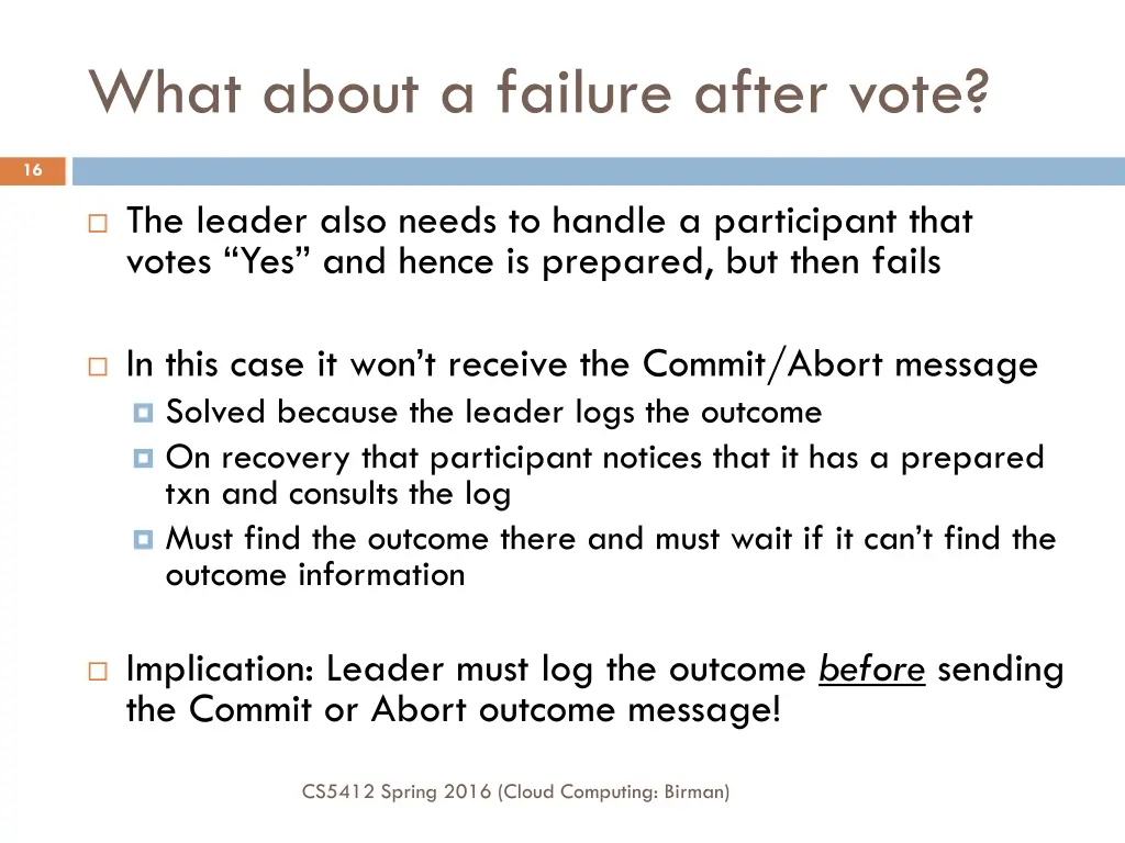 what about a failure after vote
