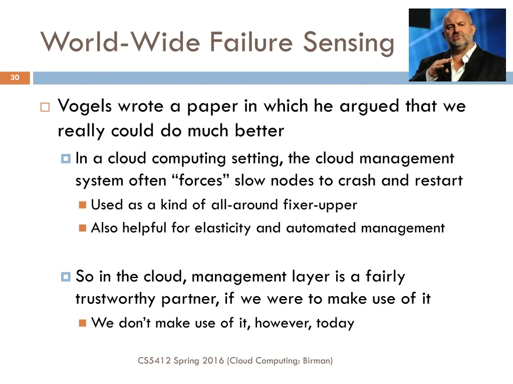 world wide failure sensing