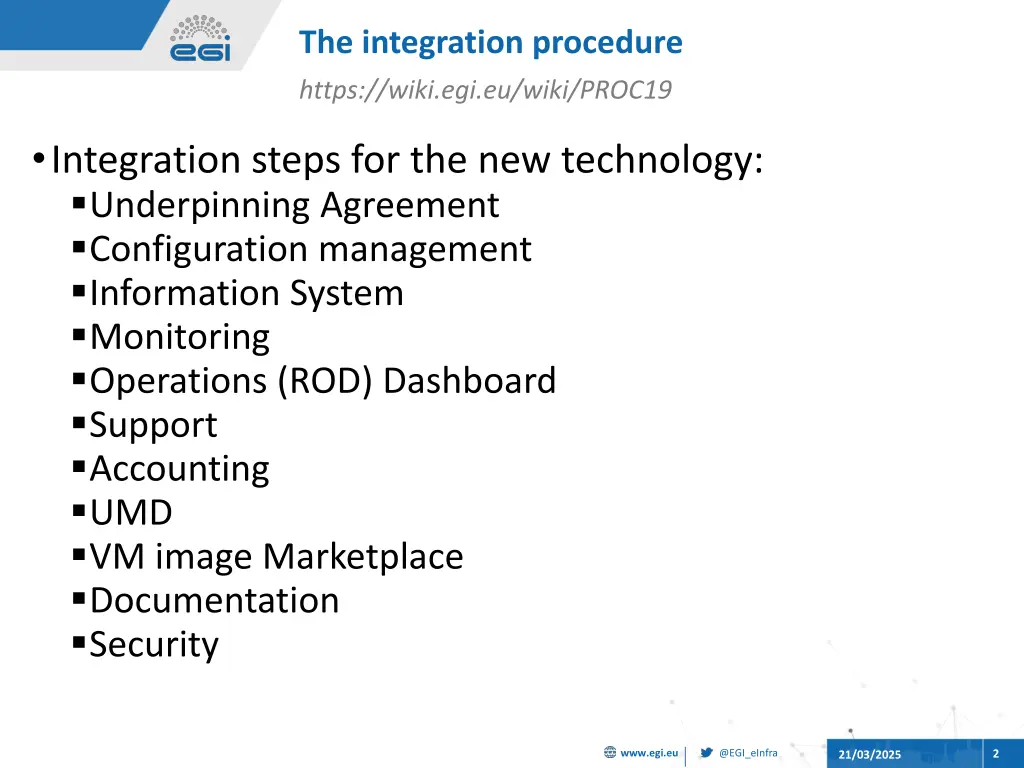 the integration procedure