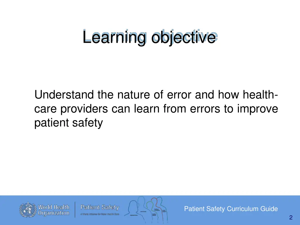 learning objective
