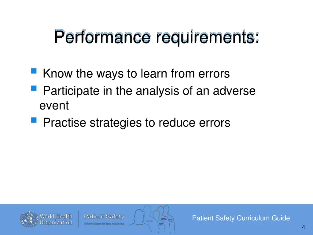 performance requirements