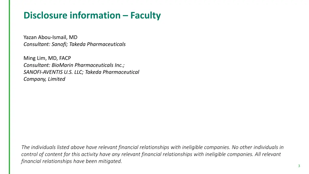 disclosure information faculty