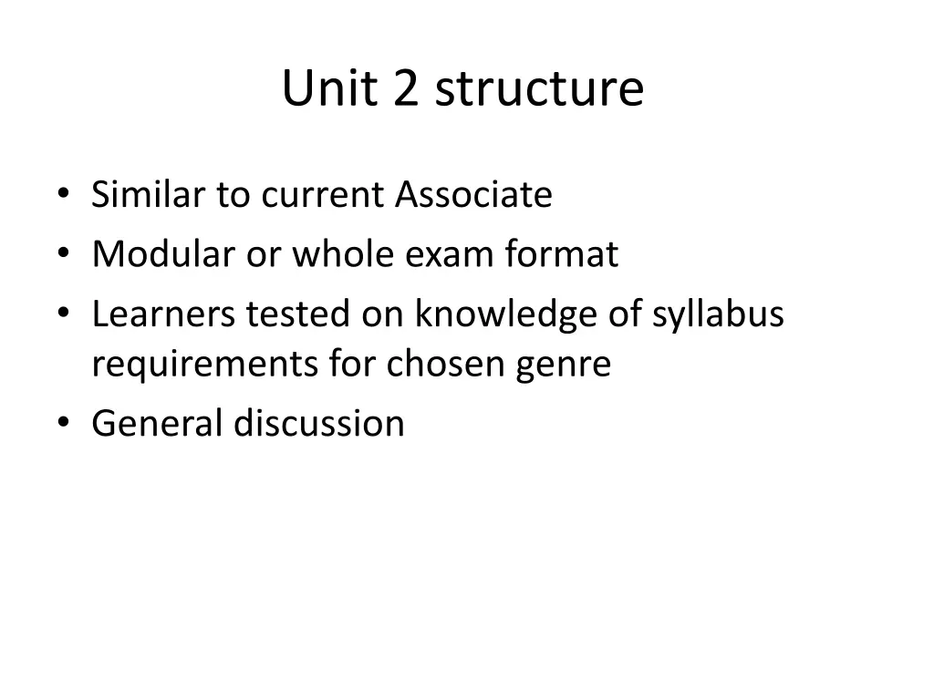 unit 2 structure