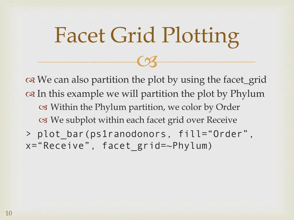 facet grid plotting