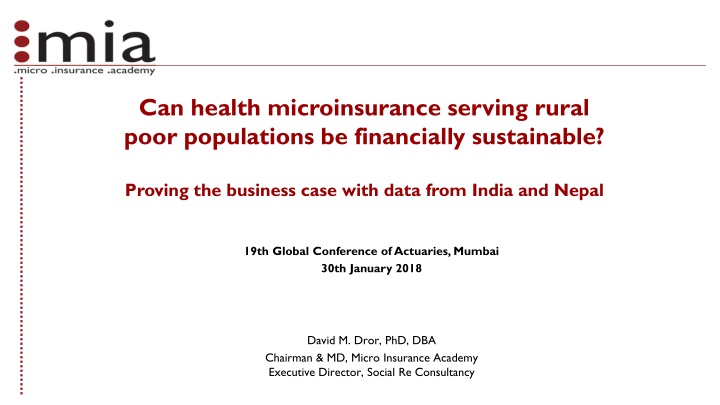 can health microinsurance serving rural poor