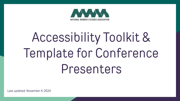 accessibility toolkit template for conference