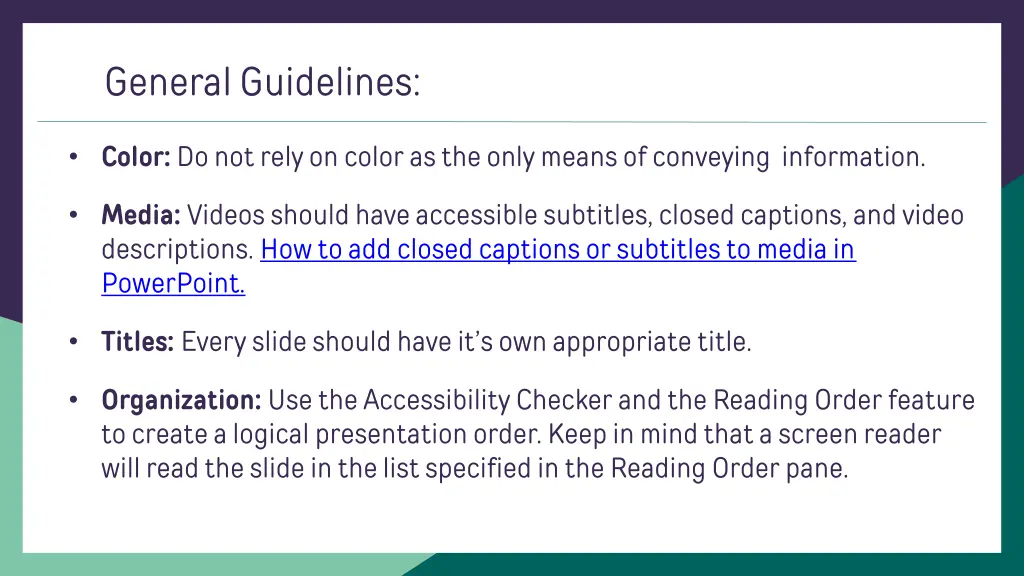 general guidelines 1