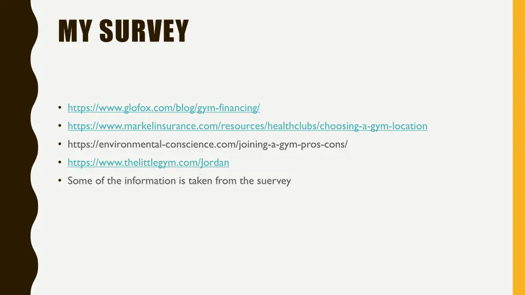 my survey