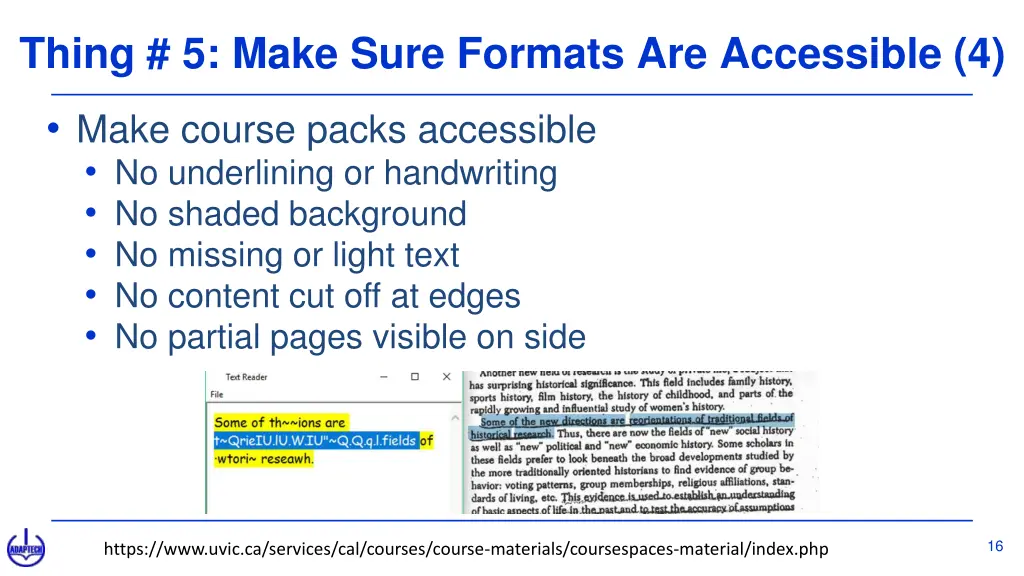 thing 5 make sure formats are accessible 4