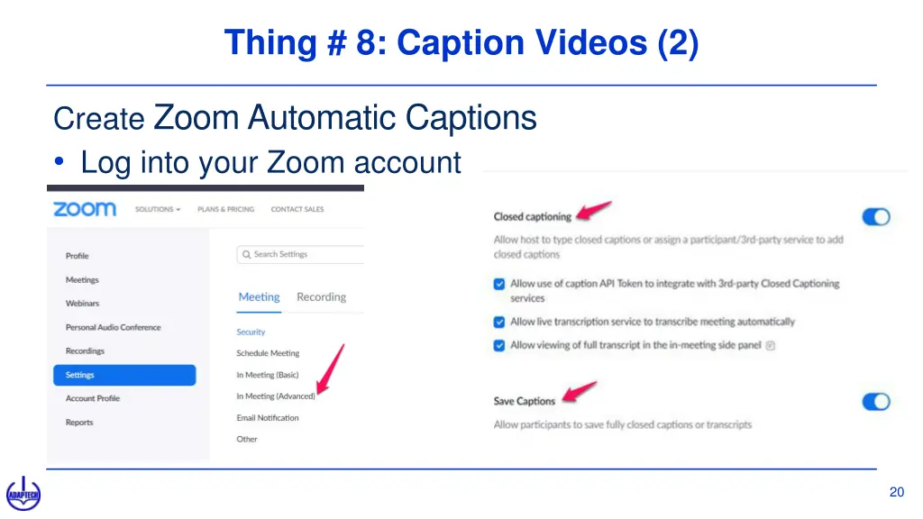 thing 8 caption videos 2