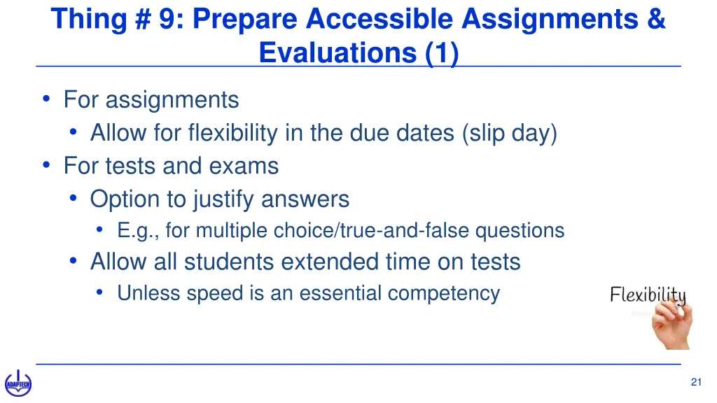 thing 9 prepare accessible assignments