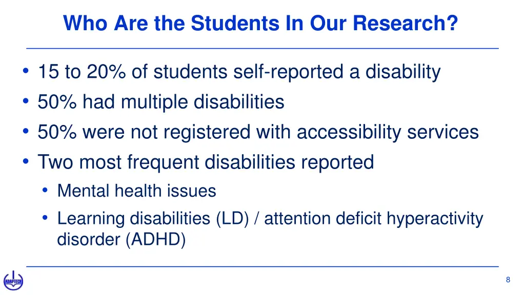 who are the students in our research