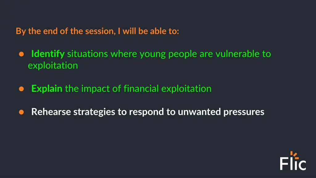 by the end of the session i will be able to 2