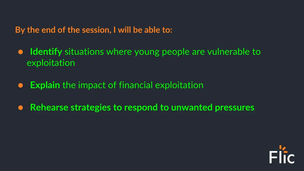 by the end of the session i will be able to 3