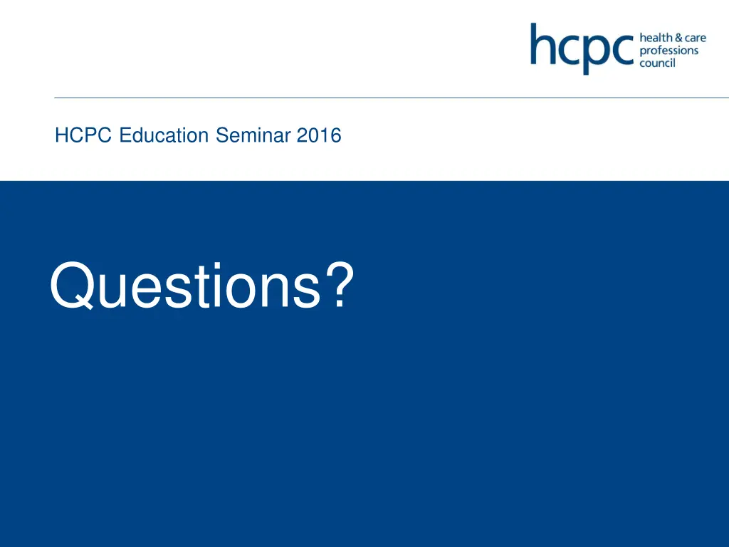 hcpc education seminar 2016 2