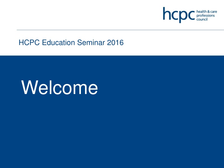 hcpc education seminar 2016