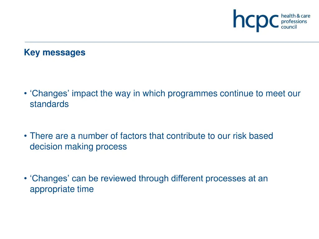 key messages