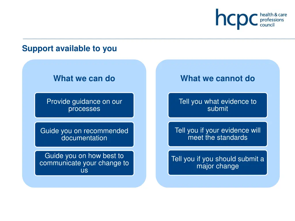 support available to you