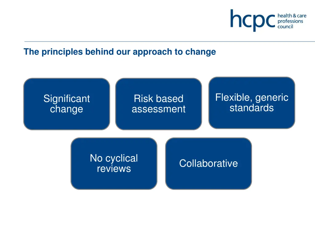 the principles behind our approach to change