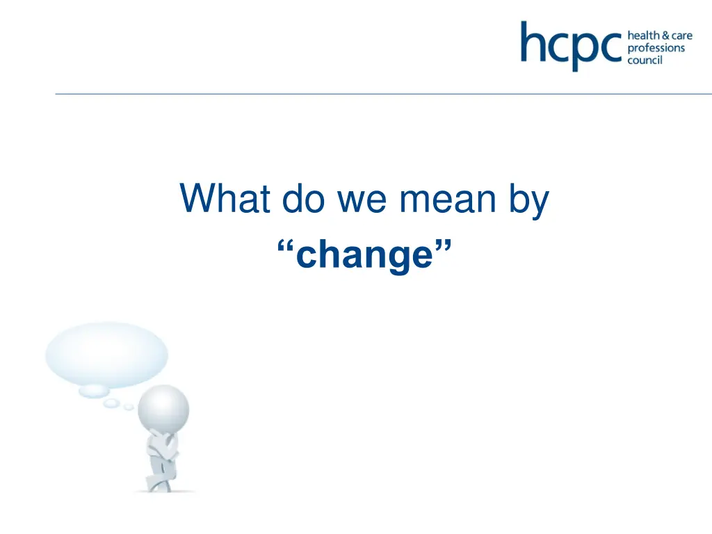 what do we mean by change