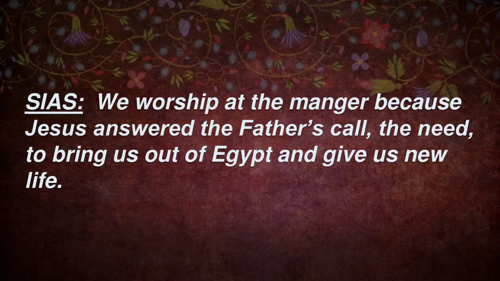 sias we worship at the manger because jesus