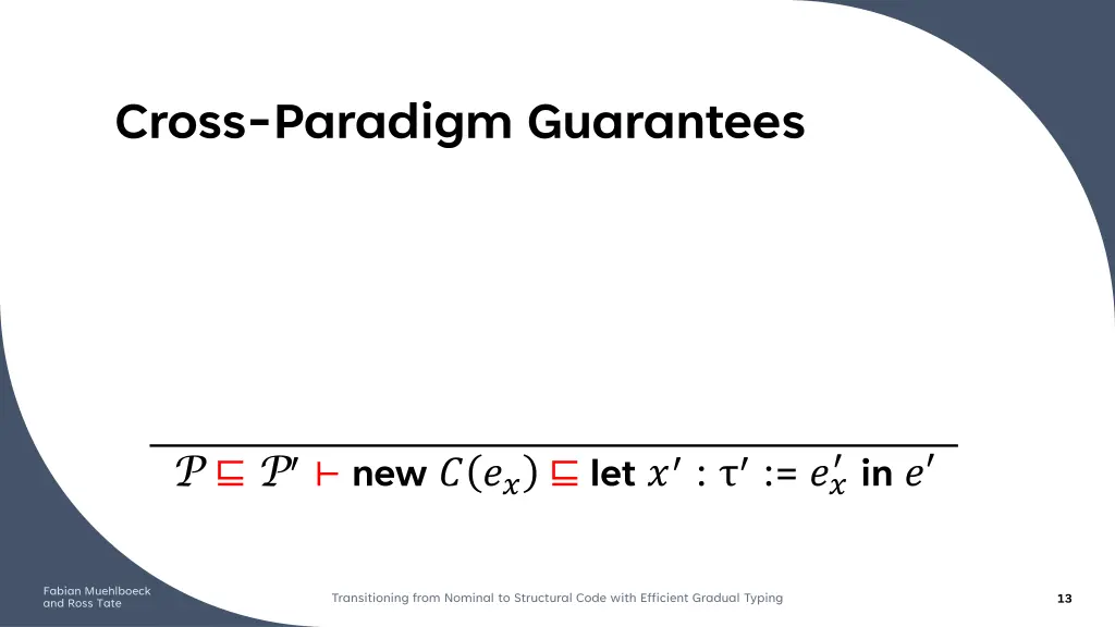 cross paradigm guarantees 1