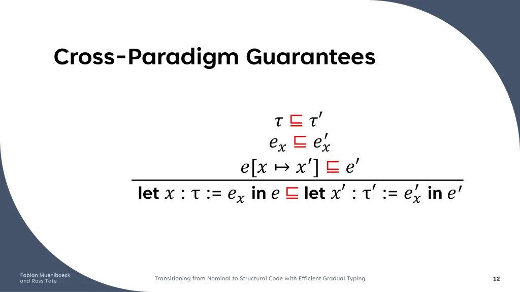 cross paradigm guarantees