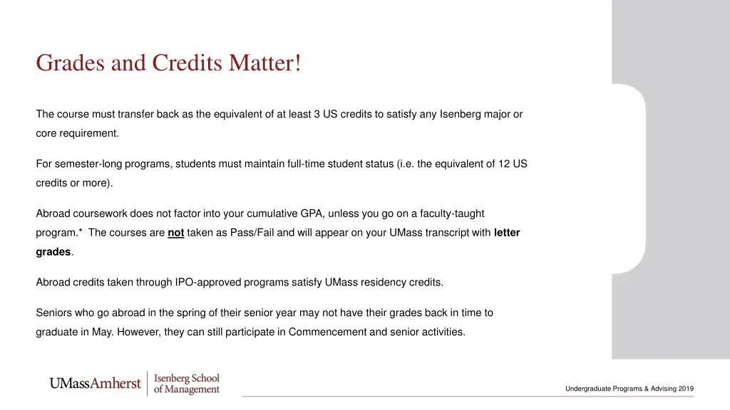 grades and credits matter