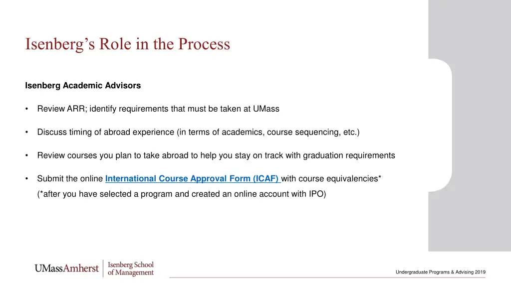 isenberg s role in the process