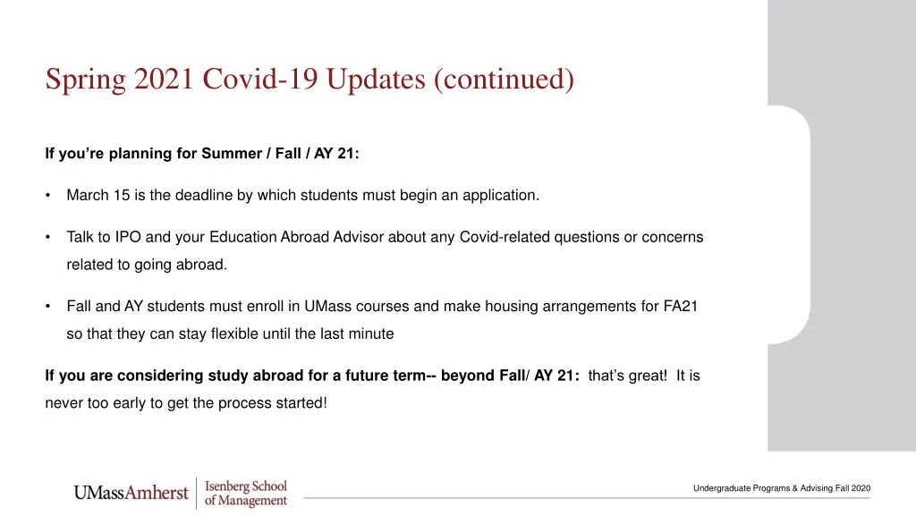 spring 2021 covid 19 updates continued