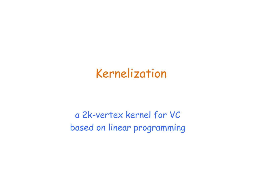 kernelization