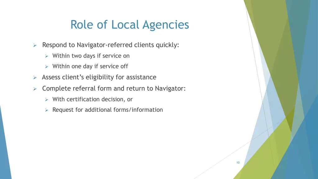 role of local agencies