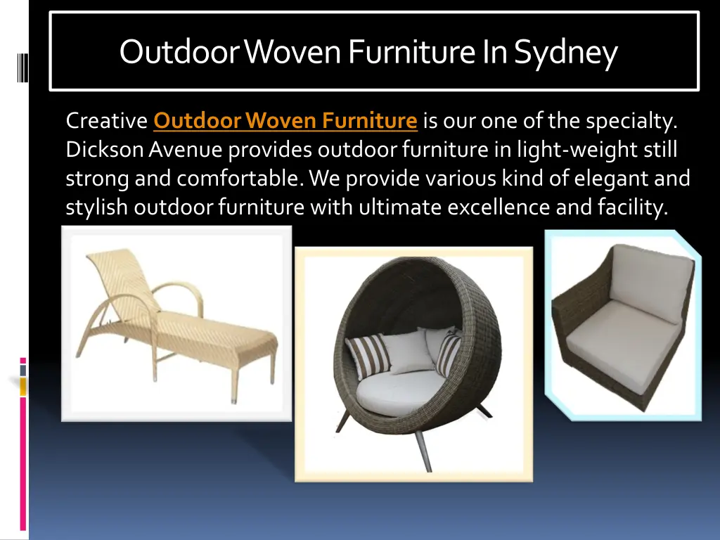 outdoor woven furniture in sydney