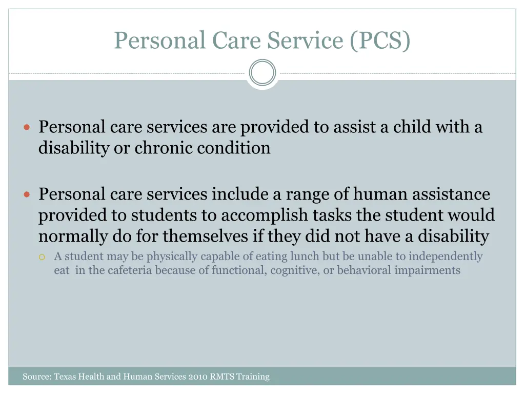 personal care service pcs