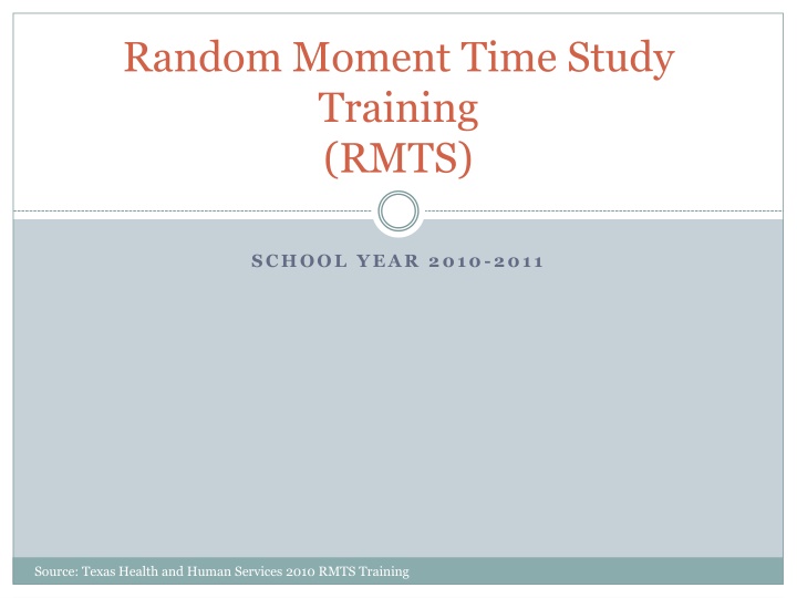 random moment time study training rmts