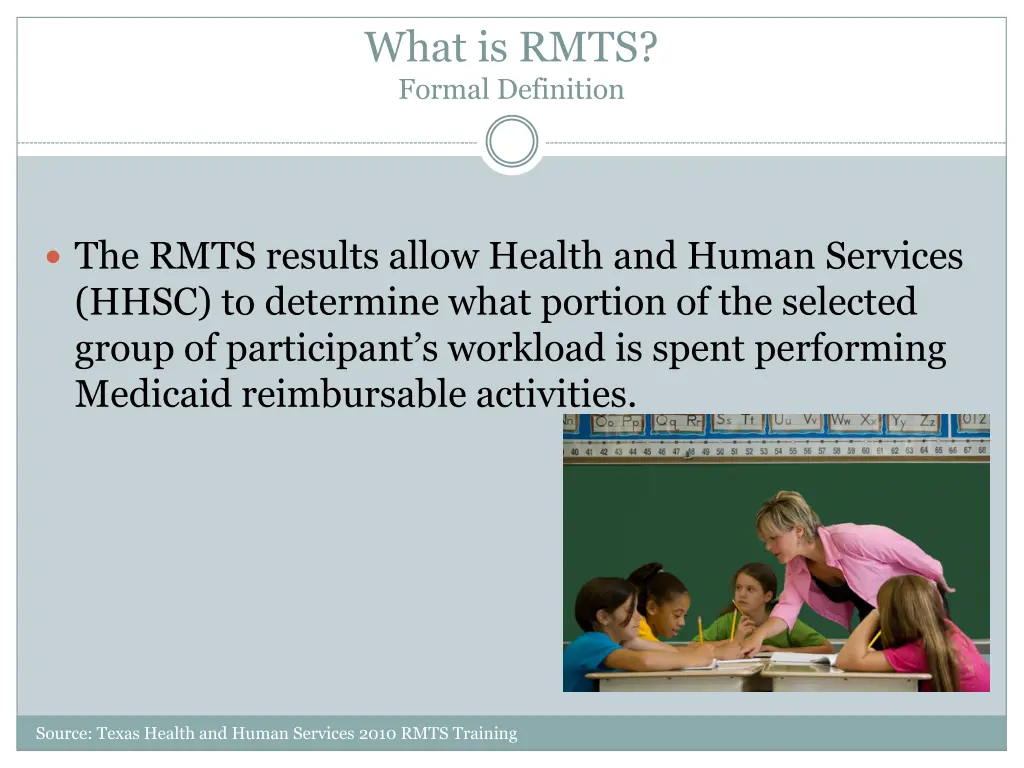 what is rmts formal definition