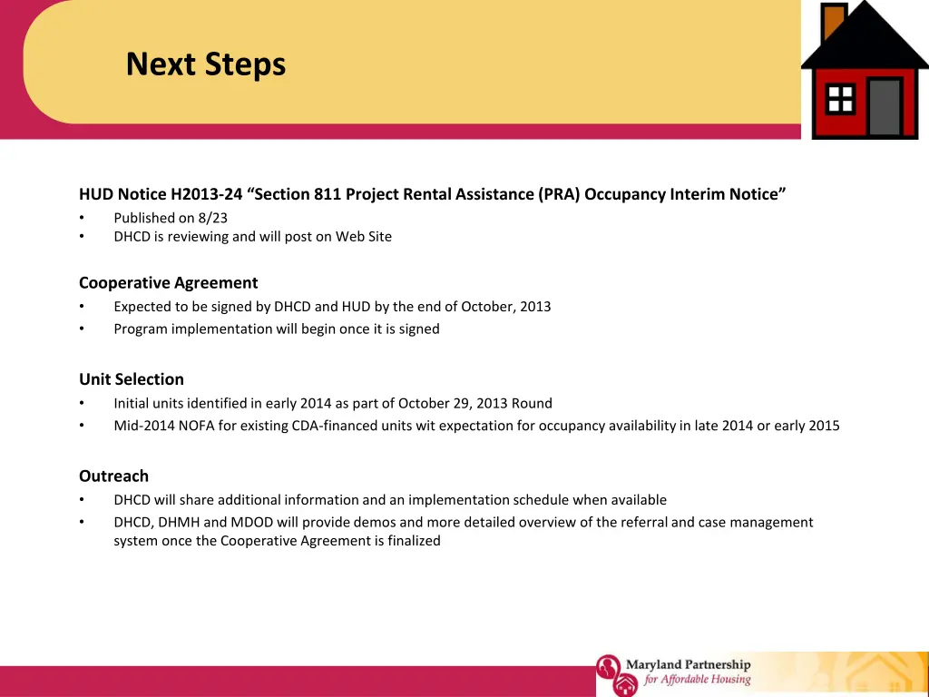 next steps
