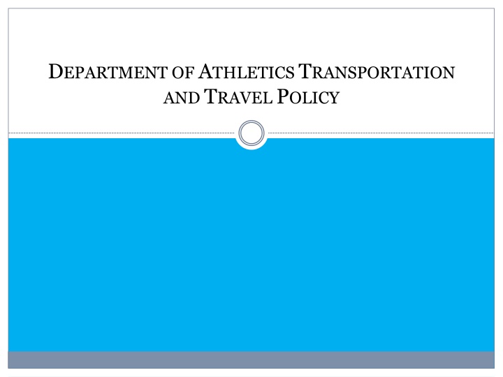 d epartment of a thletics t ransportation