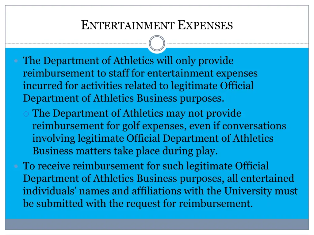 e ntertainment e xpenses