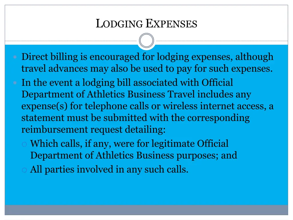 l odging e xpenses