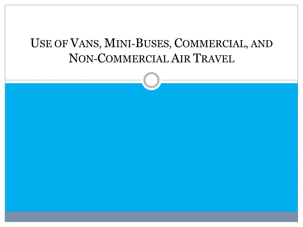 u se of v ans m ini b uses c ommercial