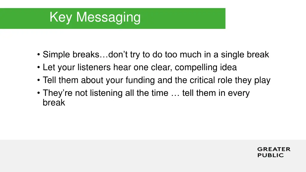 key messaging 1