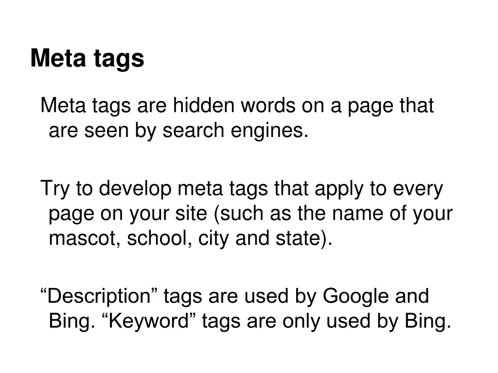 meta tags
