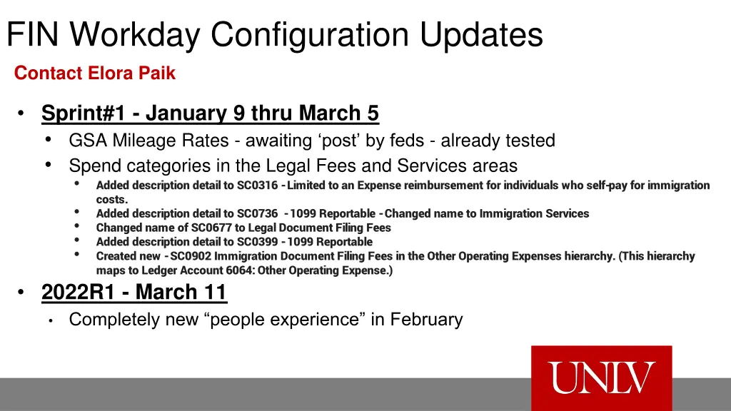 fin workday configuration updates c ontact elora