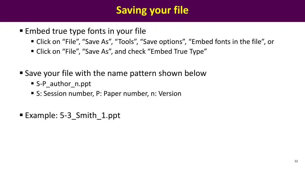 saving your file