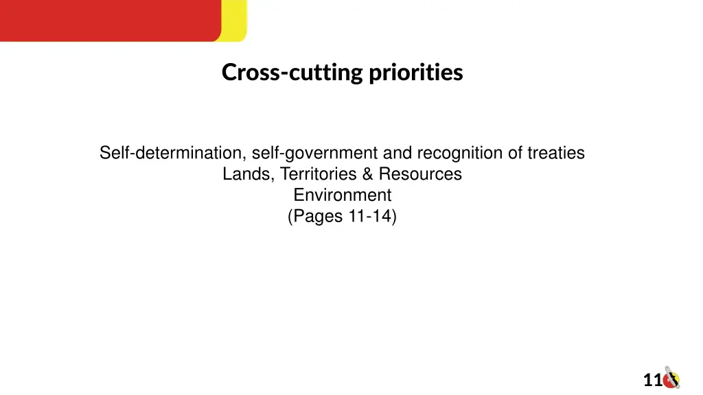 cross cutting priorities