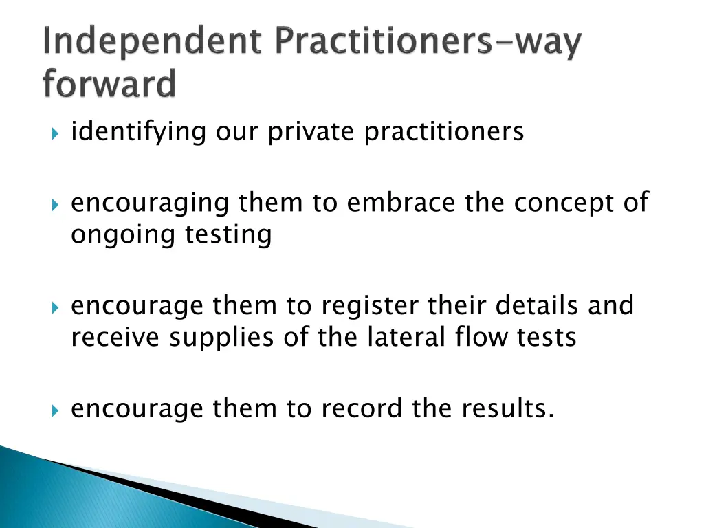 identifying our private practitioners