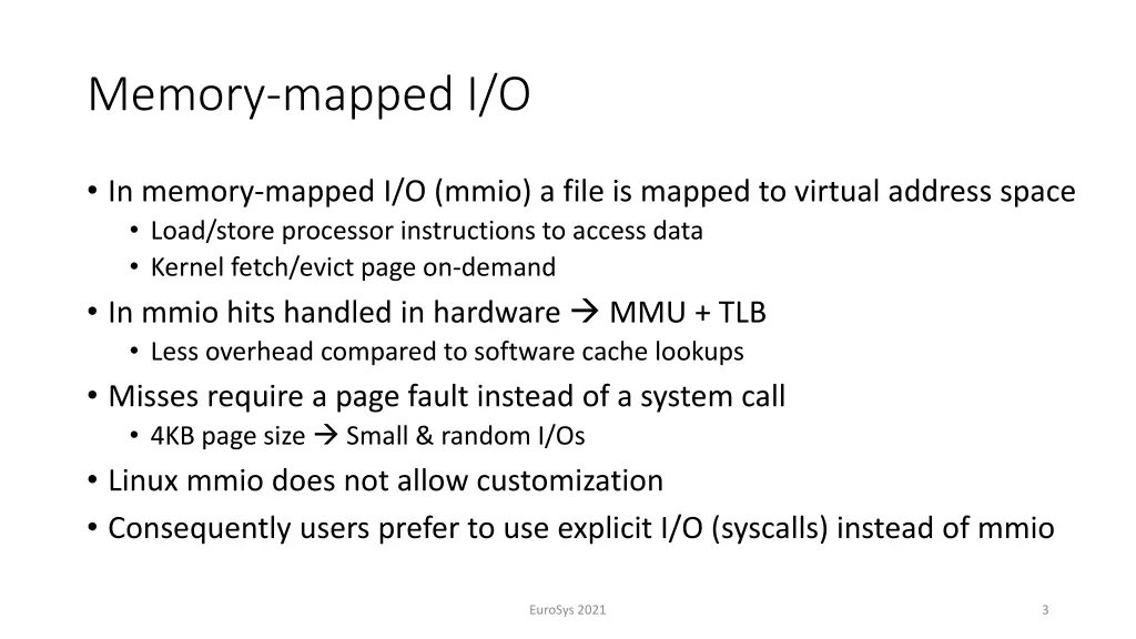 memory mapped i o