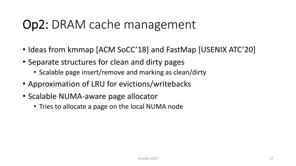op2 op2 dram cache management