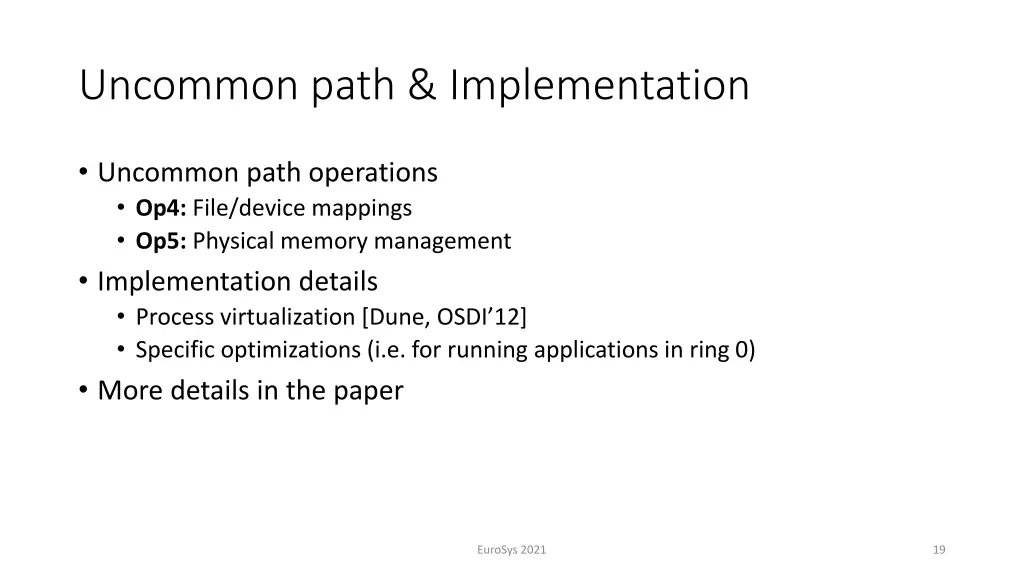 uncommon path implementation